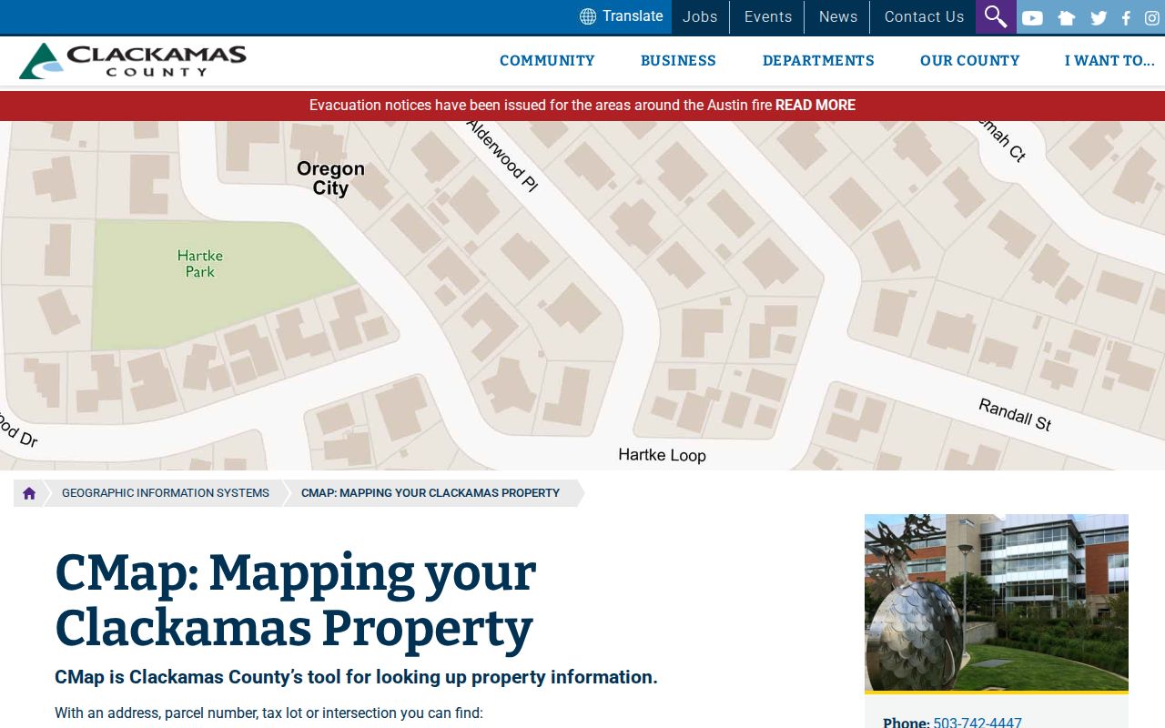 Wilsonville resident-record Clackamas CMap parcel viewer