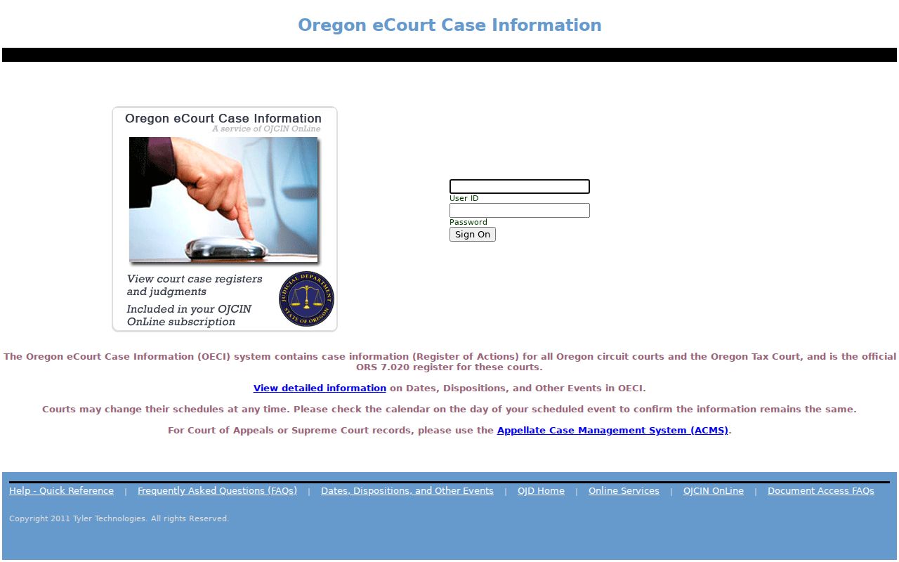 Wilsonville resident lookup with Oregon OECI court-record login